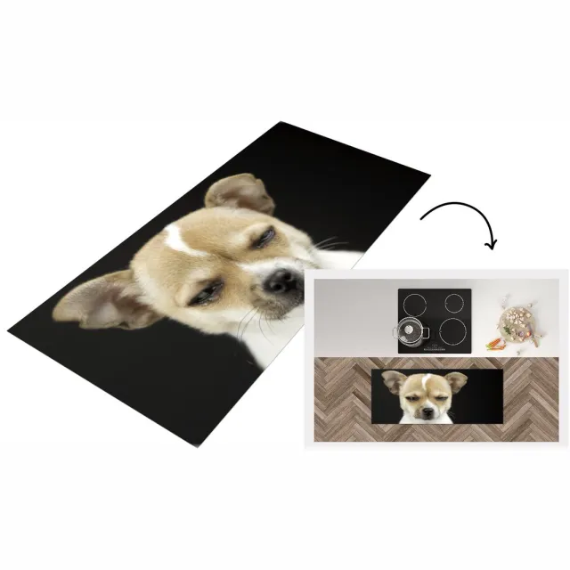 KitchenYeah Keukenloper - Loper keuken - Hond - Huisdieren - Portret - Keukenloper vinyl Multicolor