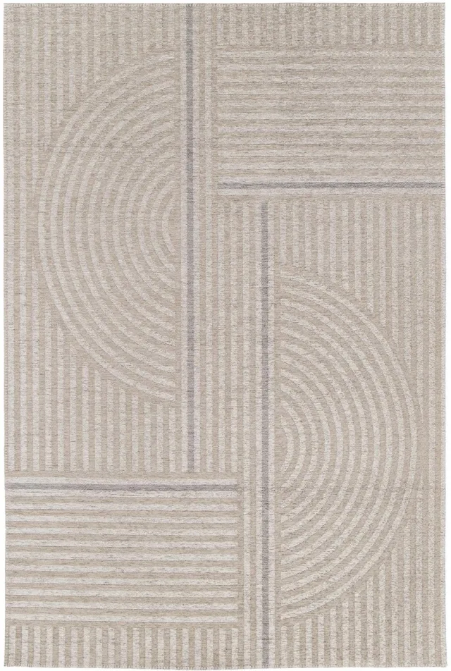 AFK Living Binnen buiten tapijt van gerecyclede vezels BASILE beige