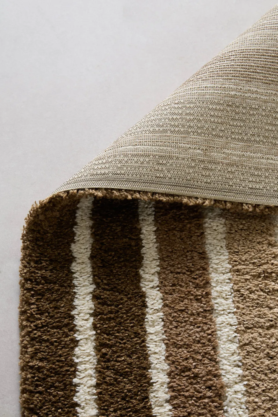 NOUS Living vloerkleed bruin crème, foto 4