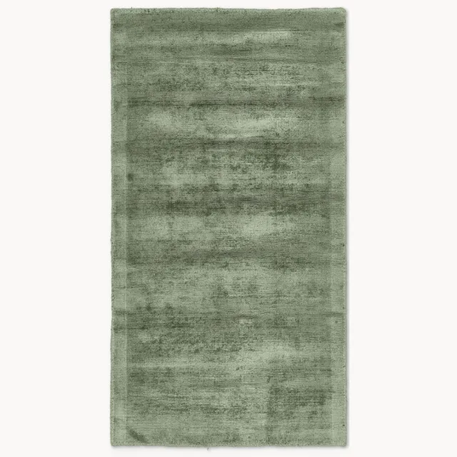 Westwing Collection Handgeweven viscose vloerkleed Jane Groen