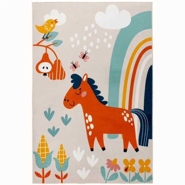 Dutch XXL Kindervloerkleed | Tapijt | Wonder | Paard | Multikleur