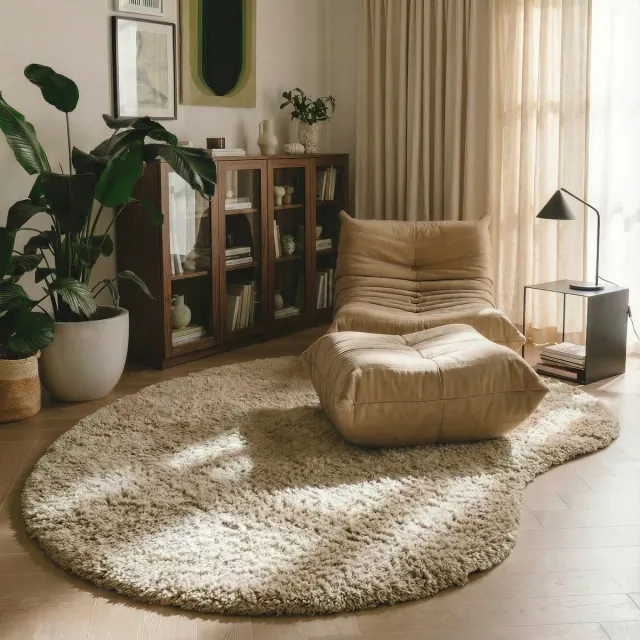 MrCarpet Organisch Hoogpolig vloerkleed Beige teddy 240x340cm mrcarpet