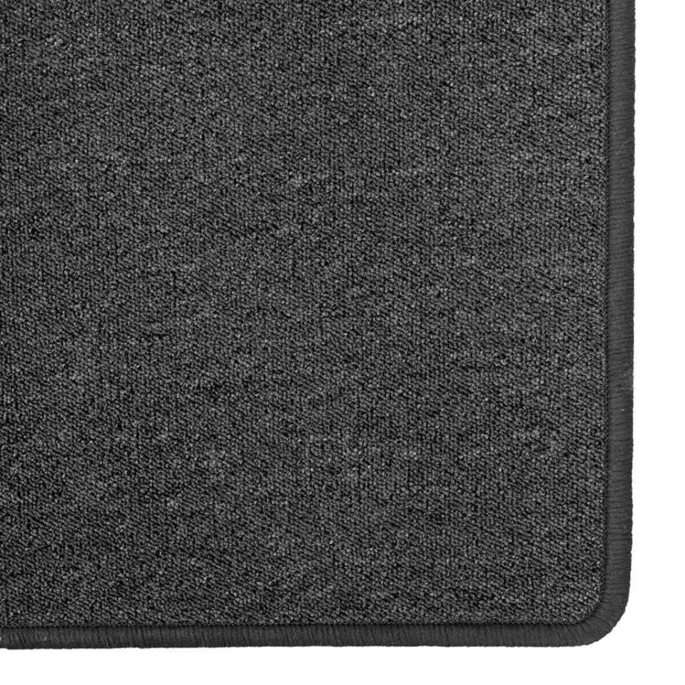 vidaXL Tapijt Loper Donkergrijs 100 x 250 cm 100% Polypropyleen middelgrijs, foto 4