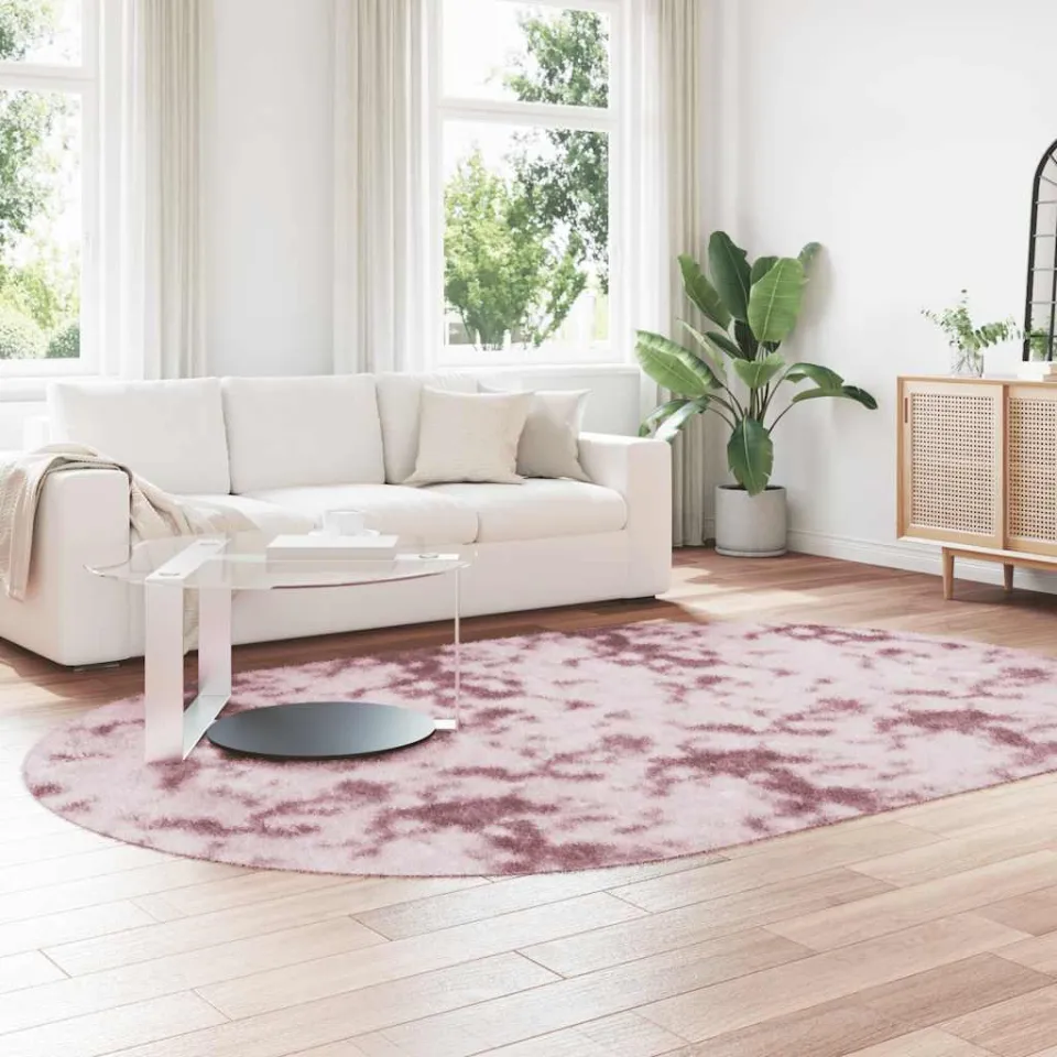 vidaXL Hoogpolig vloerkleed NAVARRA 300x200 cm polyester stoffig roze, foto 3