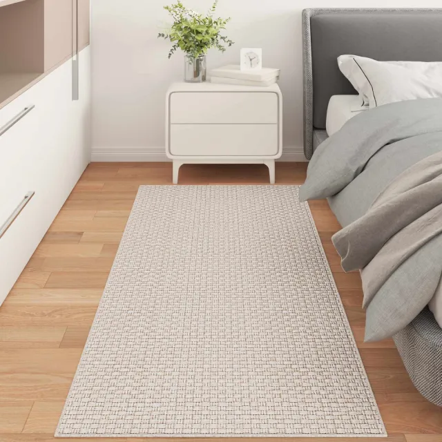 vidaXL Vloerkleden Rechthoekig FARO Crème 150 x 80 cm Polyester, foto 2