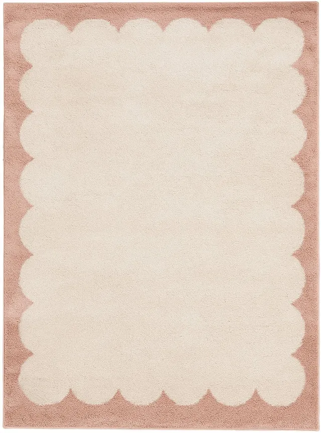 Fraai Wasbaar vloerkleed - Myrre Roze/Wit - 230x330cm
