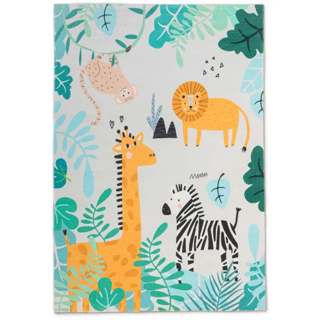 Amiah Kindervloerkleed jungle - Fluffito Animals multi