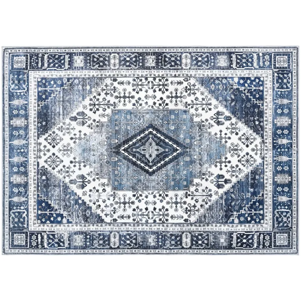 vidaXL Vloerkleed ORIZ Donkerblauw 300 x 400 cm 100% polyester Marineblauw
