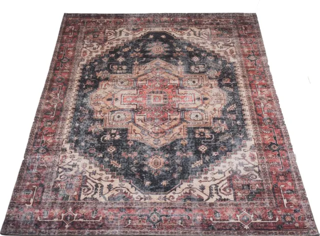 Veer Carpets Vloerkleed Nora Rood - Laagpolig Vloerkleed – Vintage / Klassiek Design, foto 2