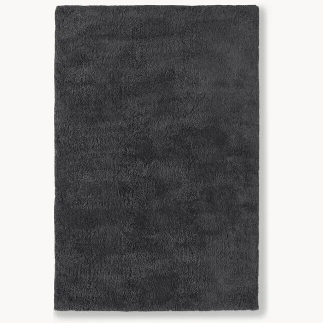 Westwing Collection Hoogpolig extra zacht vloerkleed Leighton Antraciet
