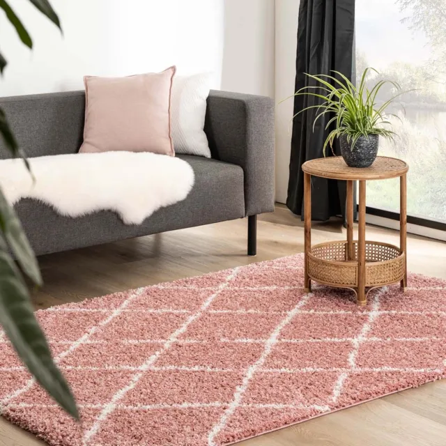 Boho&me Berber vloerkleed - Habitat roze/wit lichtroze