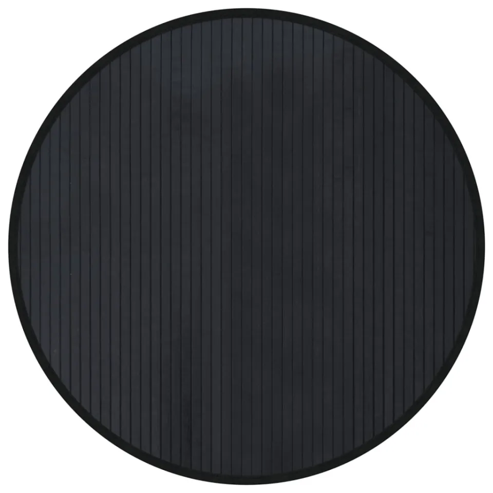 vidaXL Vloerkleed rond 80 cm bamboe zwart, foto 3