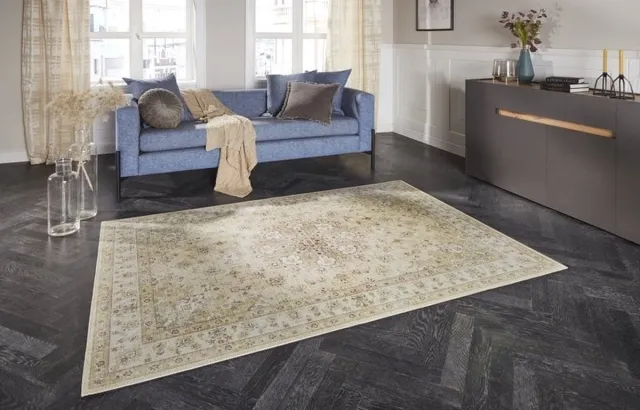 flycarpets Elle Decoration - Klassieke Vloerkleed - Nain - Geel