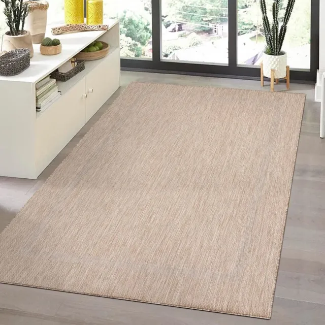 flycarpets Capri Buitentapijt - Buitenkleed - Vloerkleed Voor Binnen & Buiten - Weer en UV bestendig - Perfect voor Balkon, Terras en Serre - Beige, foto 3
