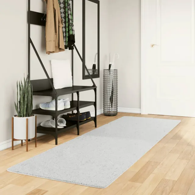 vidaXL Vloerkleed OVIEDO laagpolig 80x250 cm grijs, foto 2