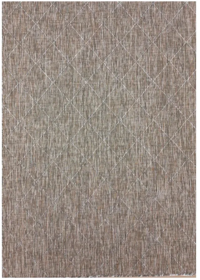 Dutch XXL Buitenkleed | Zagora | Ruiten | Beige | Buitentapijt | Tuintapijt