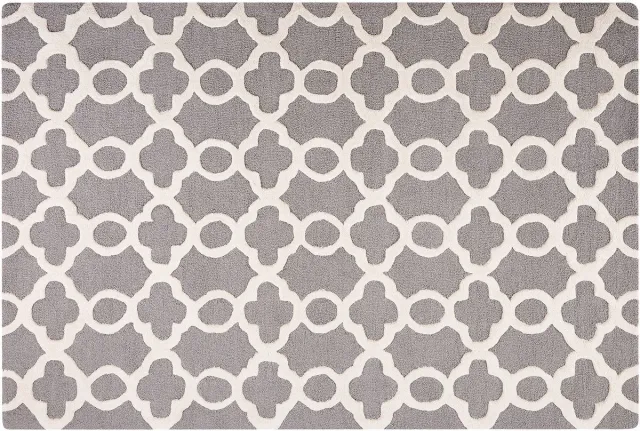 Beliani ZILE - Laagpolig vloerkleed - Lichtgrijs - 160 x 230 cm - Wol