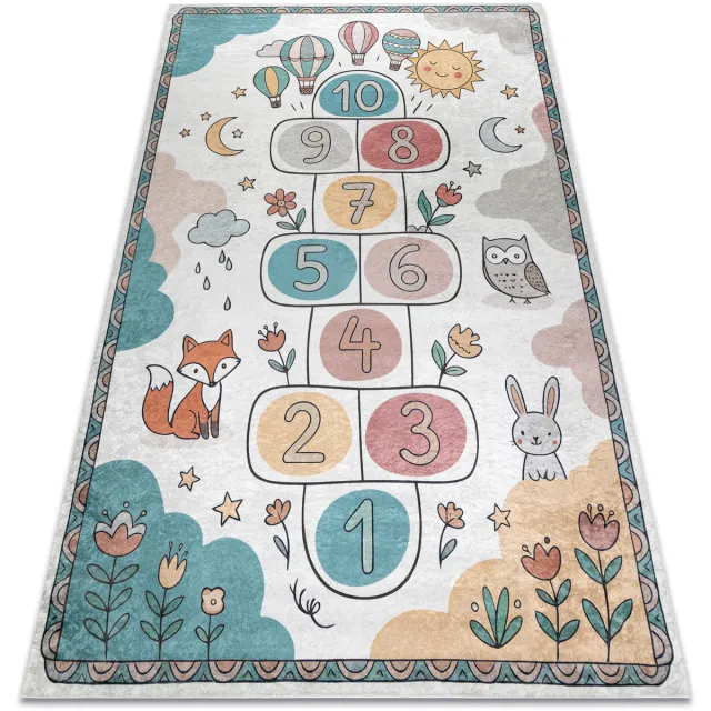 RUGSX Kleden Rugsx BAMBINO 61440 tapijt wasbaar hinkelen, getallen, b 200x290 cm Beige