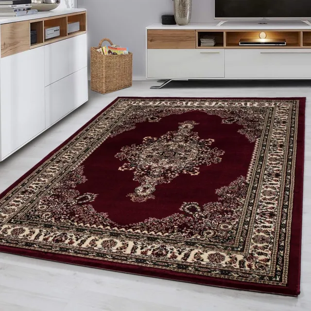 Marrakesh Oosterse vloerkleed, oosters design, rode kleur, vloerkleed voor de woonkamer, jute achterkant, afmeting: 240 x 340 cm rood,meerkleurig