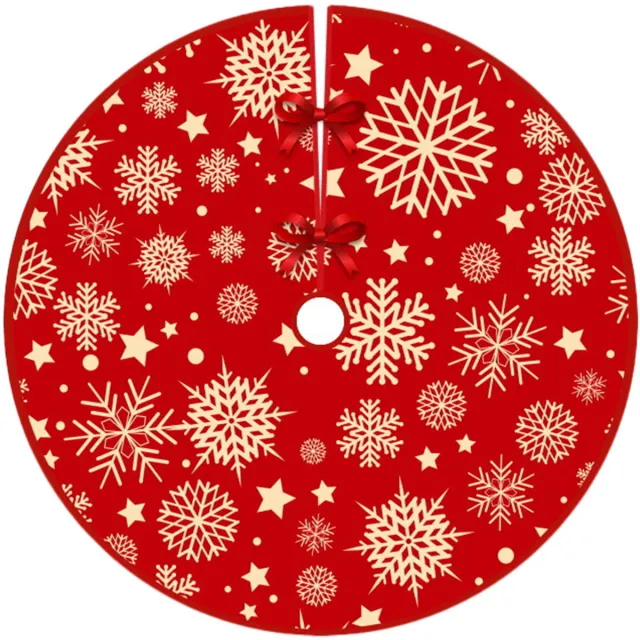 MEBLE ODNOWA Vloerkleed - Rood - Sneeuwvlok Motief - 90 cm