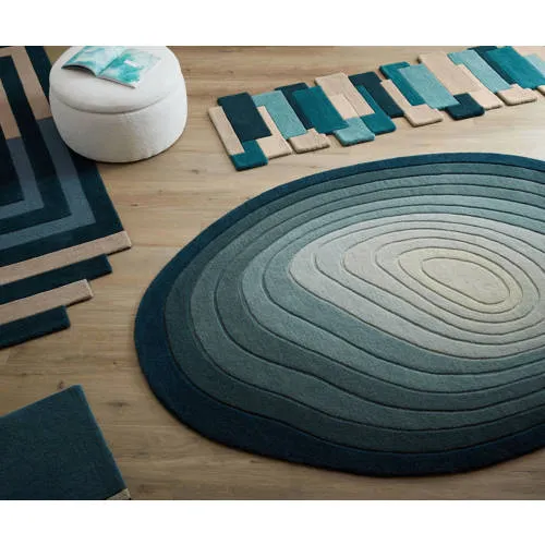 Flair Rugs vloerkleed wol Puddle Ombre Modern (230x160 cm) blauw, foto 2