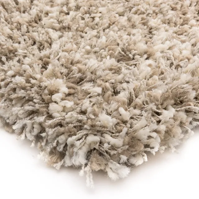 Shaggy Prime Vierkant hoogpolig vloerkleed - Shaggy Prime wit/beige 200x200