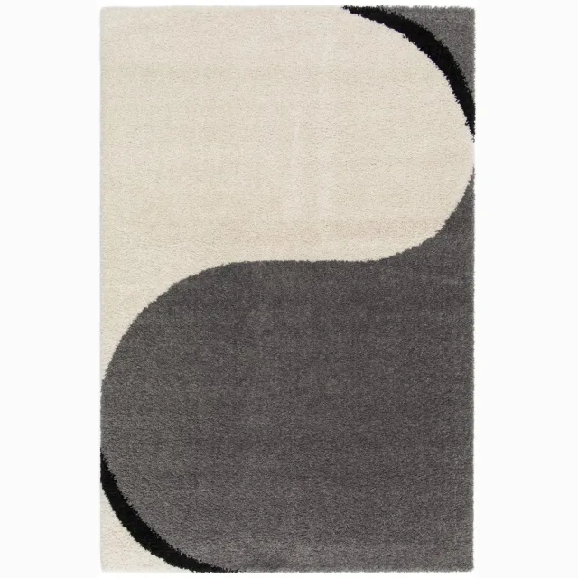 Paon Brillant Hoogpolig vloerkleed - Mirage Éclipse grijs
