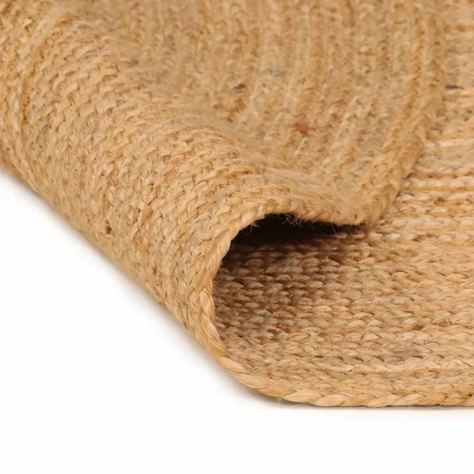 vidaXL Tapijt rond 180 cm gevlochten jute beige, foto 2