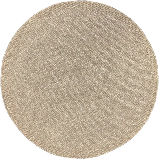 the carpet Kansas - Robuust In- en Outdoor vloerkleed, natuurlijk jute-look, weerbestendig, geschikt voor terras en tuin, 120 cm rond naturel met fijn geweven structuur