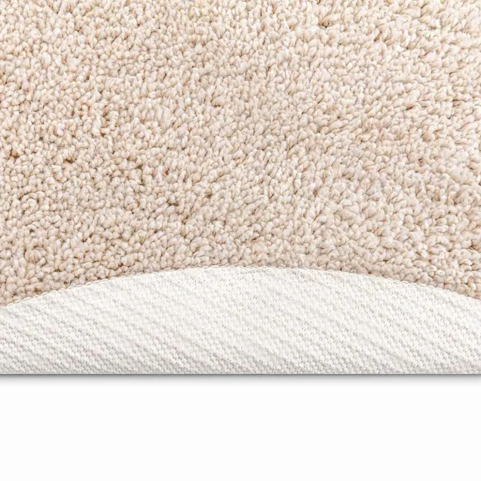 vidaXL Antislip Shaggy Tapijt Crèmekleurig 90 x 90 cm PP, foto 4