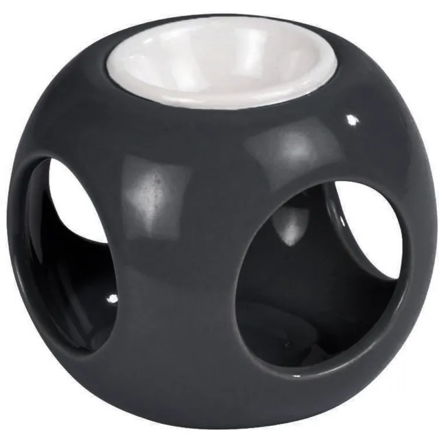 HOMEA Keramische haard in de vorm van een blok, hoogte 6 cm - zwart
