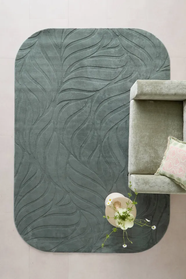 NOUS Living Blossom vloerkleed groen, foto 2