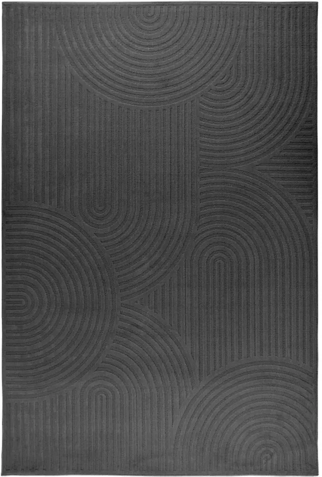 Dutch XXL Japandi Vloerkleed | Tapijt | Gala | Bogen | Grijs | 120x170 cm