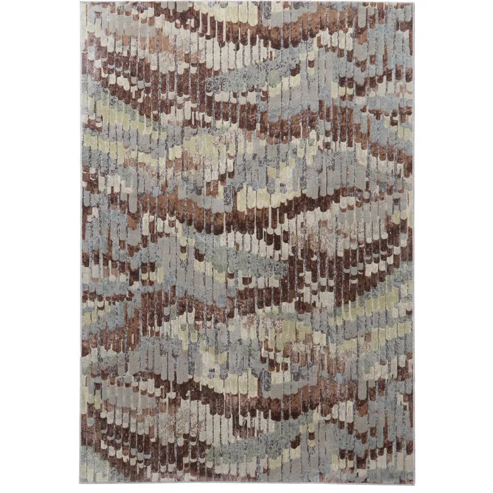 NOUS Living vloerkleed bruin/blauwgrijs (290x200 cm)