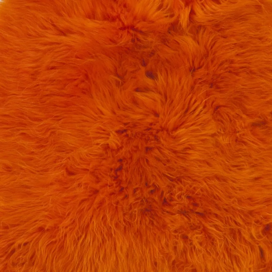 Dyreskinn Schapenvacht - Oranje - 100 x 65 cm, foto 4