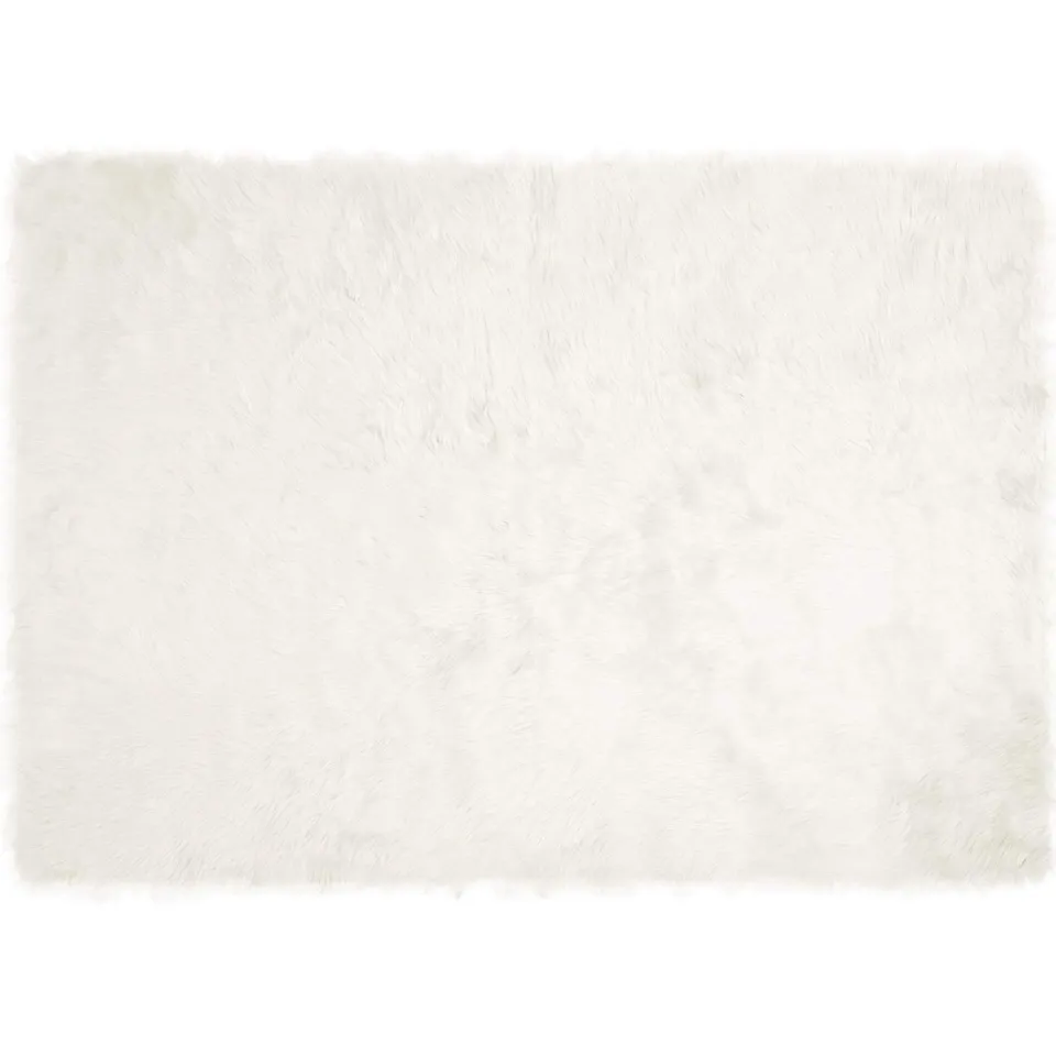 vidaXL Tapijt van imitatie TAFALLA Wit 140 x 200 cm Polyester