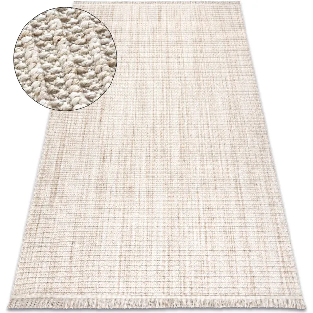 RUGSX Kleden Rugsx Vloerkleed NANO FH72A Melange, lus, platgeweven be Beige