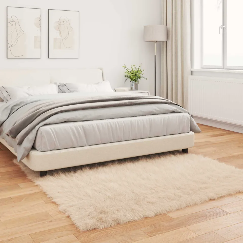 vidaXL Tapijt van imitatie TAFALLA Beige 160 x 160 cm Polyester, foto 3