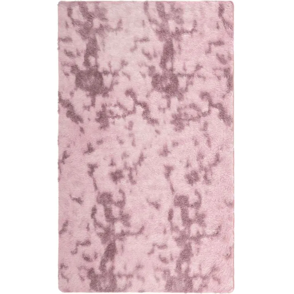 vidaXL Hoogpolig vloerkleed NAVARRA 60x100 cm polyester stoffig roze, foto 3