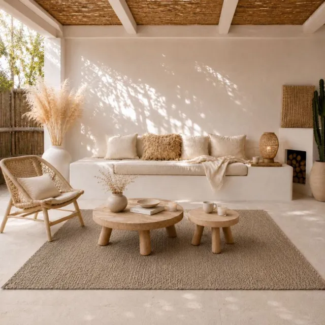 4shine Zeegras vloerkleed 160x230 cm - rechthoekig vloerkleed - 4shine Naturel