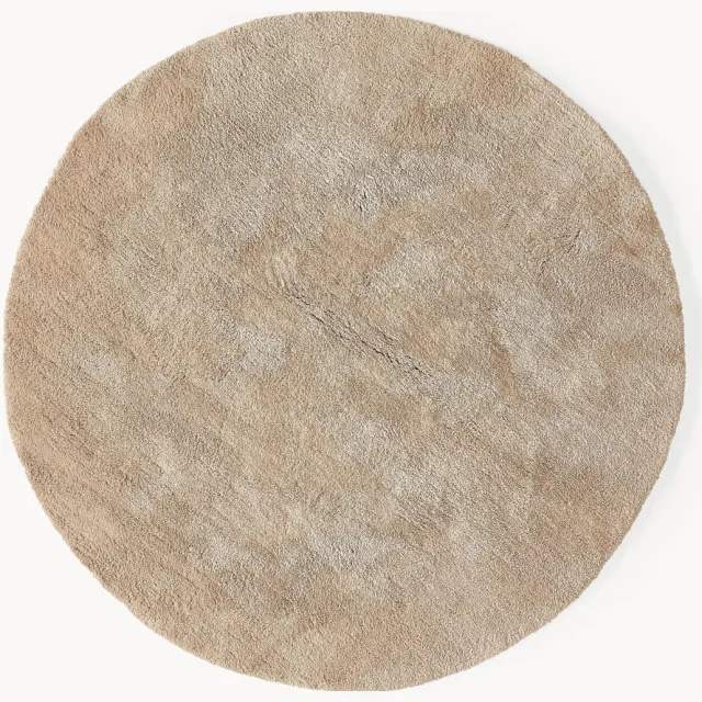 Westwing Collection Rond extra zacht hoogpolig vloerkleed Leighton Bruin