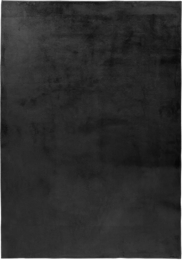 Padiro stijlvol laagpolig vloerkleed 120 x 170 cm - donkergrijs - modern effen ontwerp - voor vloerverwarming - van polyester