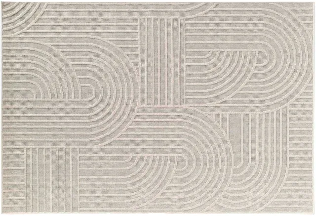 Douceur d intérieur Douceur d'intérieur - Rechthoekig vloerkleed voor de woonkamer, gevlochten patroon, EZIO Beige