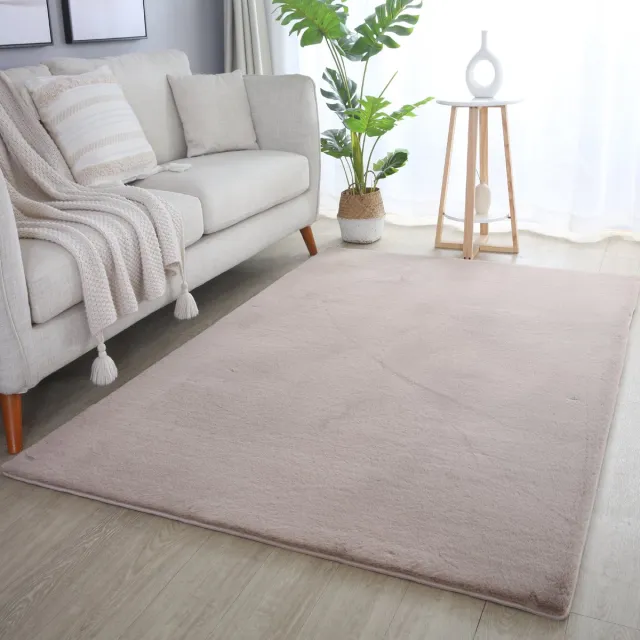 Ayyildiz Vloerkleed Fluffy Rond Super Zacht Beige 160 x 160 cm