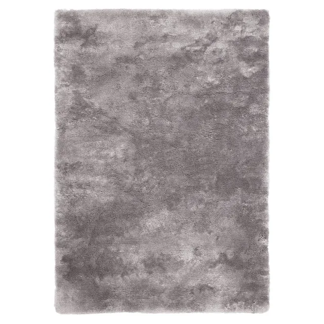 Padiro zacht hoogpolig shaggy vloerkleed - lichtgrijs - modern effen ontwerp - met een zachte uitstraling - voor vloerverwarming - van polyester