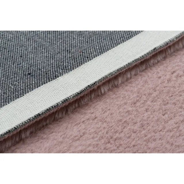 RUGSX Kleden Rugsx Tapijt BUNNY rozekleuring IMITATIE konijnenvacht 200x290 cm