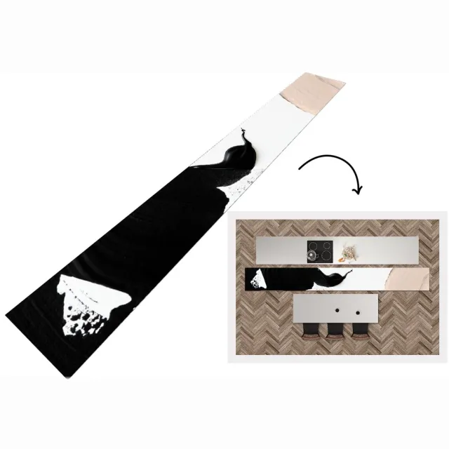 KitchenYeah Keukenloper - Loper keuken - Verf - Design - Abstract - Keukenloper vinyl Multicolor