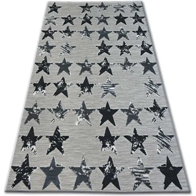 RUGSX Kleden Rugsx Tapijt LISBOA 27219/956 Sterretje Zwart , 80x150 cm