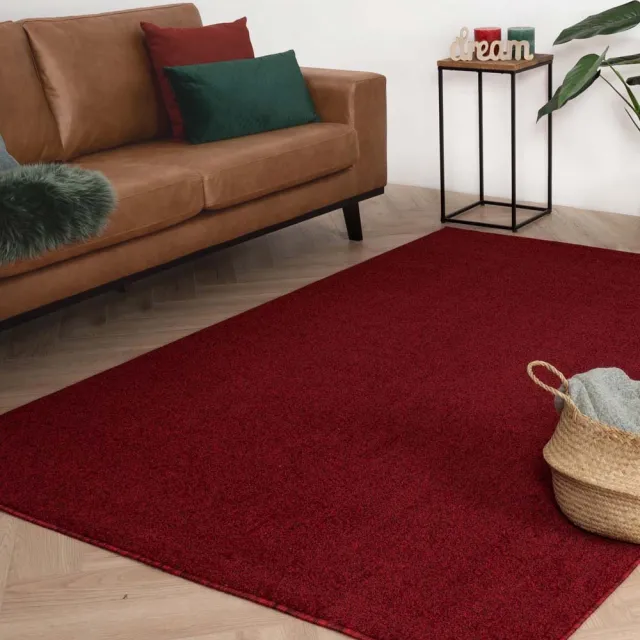 Tapeso Laagpolig vloerkleed - Fine rood 140x200