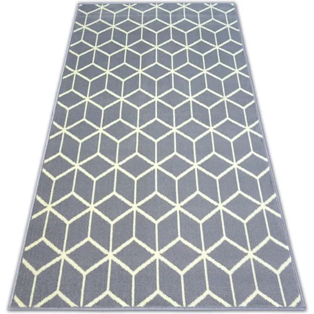 RUGSX Kleden Rugsx Tapijt BCF BASE CUBE 3956 VIERKANTEN grijskleurin 185x270 cm